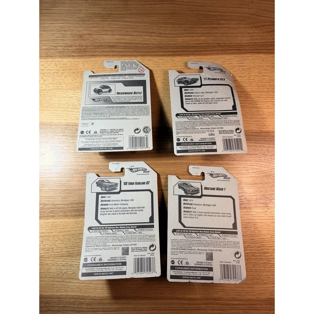 Hot Wheels Lot Of 4 New In Package 1/64 Diecast Cars Toys